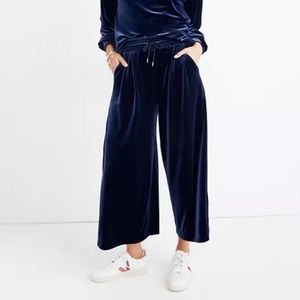 Madewell Huston Stretch Velvet Crop Pants